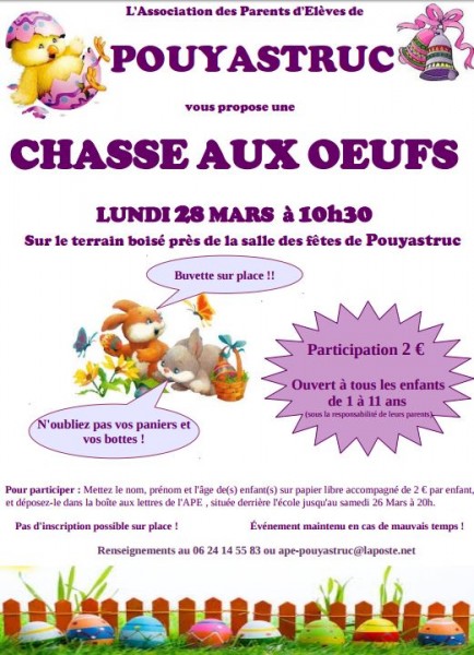 CHASSE AUX OEUFS 2016